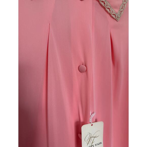 NWT Vintage Vanity Fair Pink Lace Trim Robe Size 34 - Picture 10 of 13